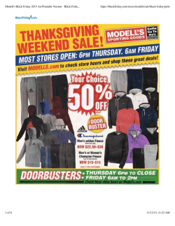 Modell`s Black Friday 2015 Ad Printable Version