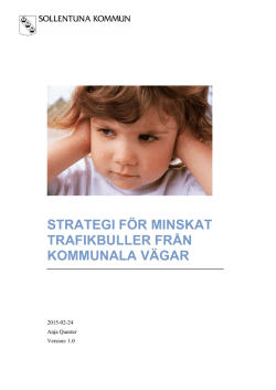 strategi för minskat trafikbuller från kommunala vägar