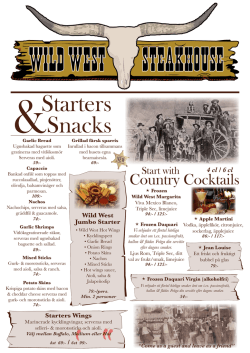 Country Cocktails - Wild West Steakhouse