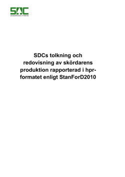 SDC-regler vid tolkning av hpr