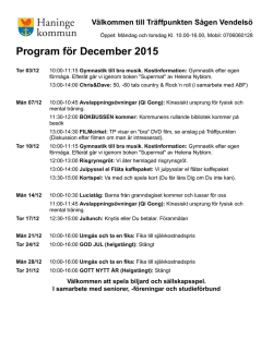 Program för December 2015