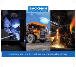 Backman Blastermaskiner - Bäckman Blästermaskiner AB