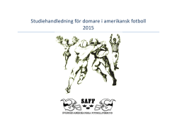 Studiehandledning for domare i amerikansk fotboll 2015