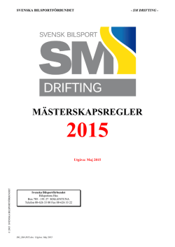 SM Regler Drifting 2015 - Svenska Bilsportförbundet