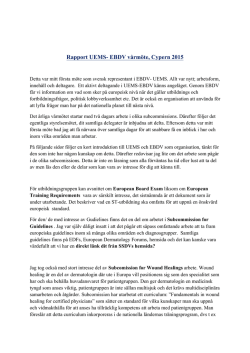 Rapport från UEMS, Cypern 20150325 av Eva Johansson