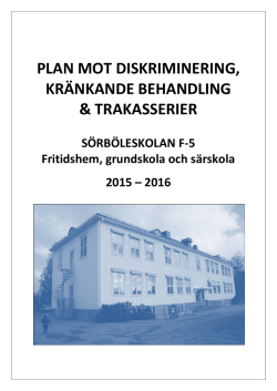Plan mot diskriminering 2015-2016
