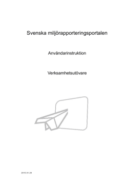 Användarinstruktion för verksamhetsutövare