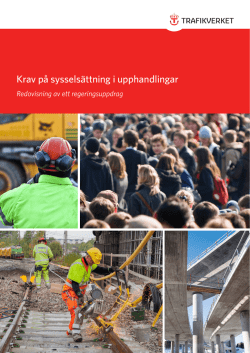 Krav på sysselsättning i upphandlingar (pdf-fil, 1,4 MB)