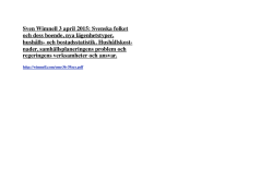 Svenska folket och dess boende, nya lägenhetstyper