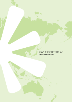 GWS Production AB ÅR14 - Global Warning System