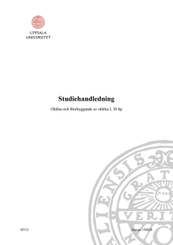 Studiehandledning f&ouml;r VFU T3, ht 15
