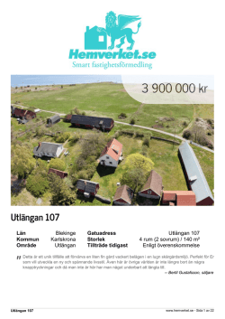 Page 1 " Utl&auml;ngan 107 L&auml;n Blekinge Gatuadress Utl&auml;ngan 107
