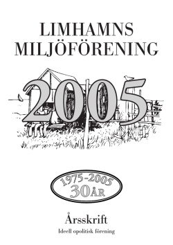 Årsskriften 2005 - Limhamns miljöförening