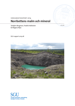 Verksamhetsrapport 2014: Norrbottens malm och mineral