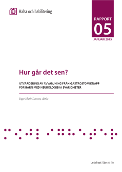 Rapport 5  - Landstinget i Uppsala län