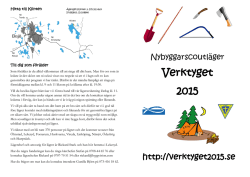 Verktyget 2015 - Nybyggarscout i Linköping