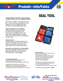 Seal Tool Fogmästar