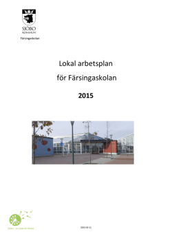 Lokal arbetsplan för Färsingaskolan 2015