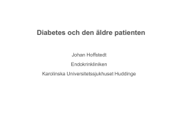 Diabetes och den äldre patienten