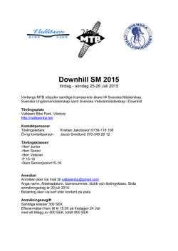 Downhill SM 2015 - Vallåsen Bike Park