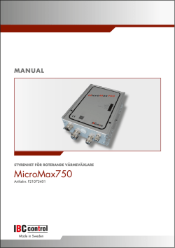MicroMax750 - IBC Control AB