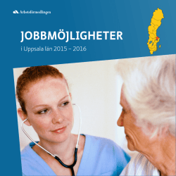 Jobbmöjligheter i Uppsala län 2015 – 2016