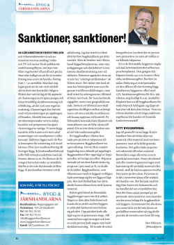 Sanktioner, sanktioner! - Sveriges Bygg
