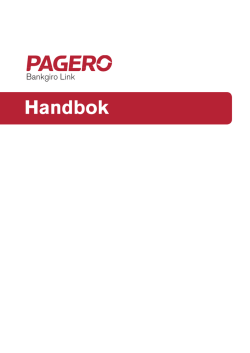 Handbok - Pagero Support Center