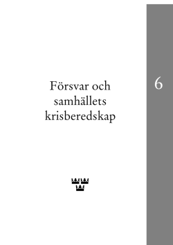 Försvar och samhällets krisberedskap