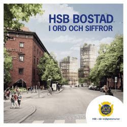 HSB Bostad broschyr ord och siffror