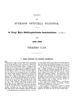 1876-1880 Örebro län - BISOS H. Kungl. Maj:ts