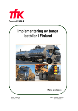 TFK 2014 – Implementering av tunga lastbilar i Finland