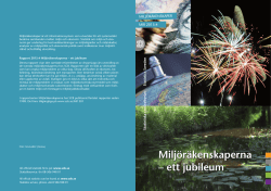 Miljöräkenskaperna – ett jubileum