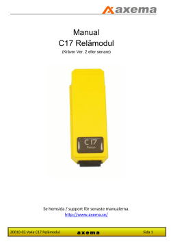 Manual C17 Relämodul