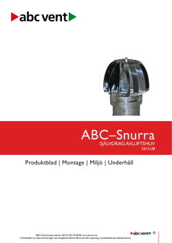 ABC–Snurra - ABC Ventilationsprodukter AB