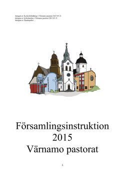 Församlingsinstruktion 2015 Värnamo pastorat