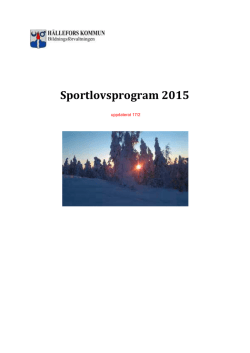 Sportlovsprogram 2015