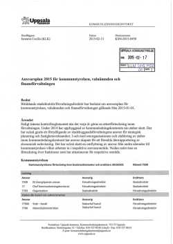 36. Ansvarsplan 2015 för kommunstyrelsen, valnämnden