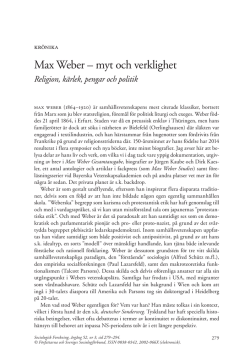 Max Weber – myt och verklighet - DiVA portal