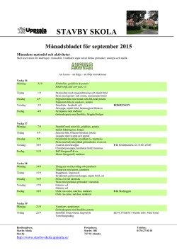 eptember 2015 månadsblad - Stavby skola