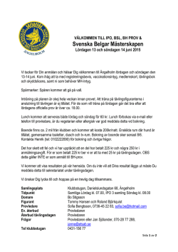 Svenska Belgar Mästerskapen