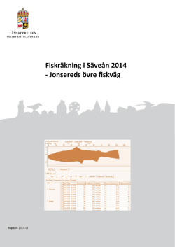 Fiskräkning i Säveån 2014 - Jonsereds övre fiskväg
