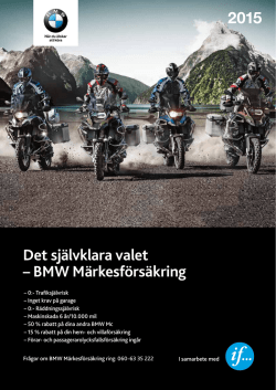 Det självklara valet – BMW Märkesförsäkring