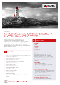 sap businessobjects business intelligence 4.x platform