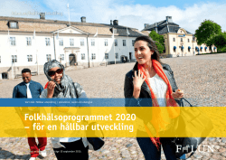 Folkhälsoprogrammet 2020 – för en hållbar utveckling