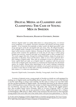 Digital Media as Classified and Classifying