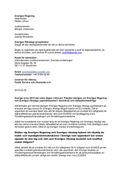 Sveriges Regering Statminister Stefan Löfven