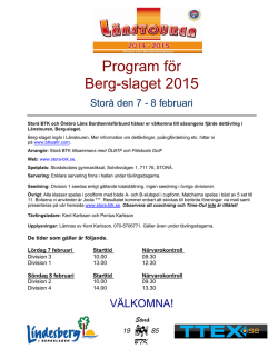 Program för Berg-slaget 2015