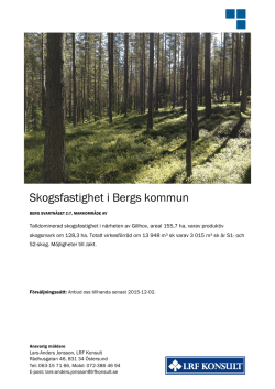 Skogsfastighet i Bergs kommun