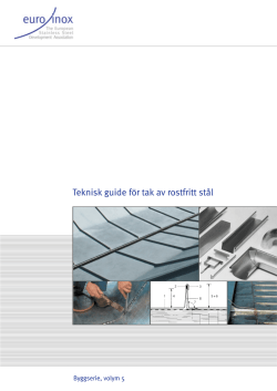 Teknisk guide för tak av rostfritt stål